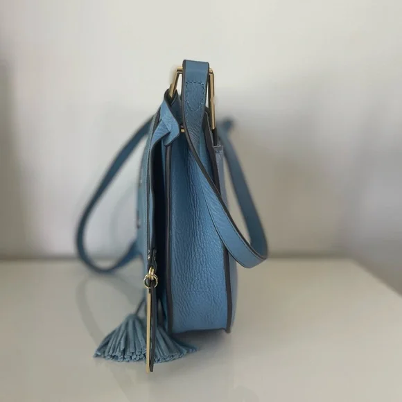 Vince Camuto Flap Tassel Crossbody Bag - Blue Heaven Good Used Condition - Picture 5 of 7